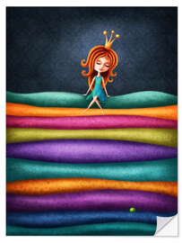 Wandsticker Die Prinzessin auf der Erbse - Elena Schweitzer