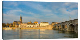 Canvas print Avondlicht in Maastricht