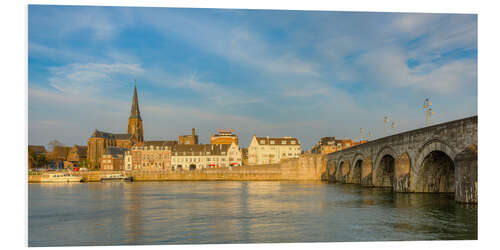 Foam board print Evening light in Maastricht