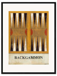 Impresión de arte enmarcada Backgammon