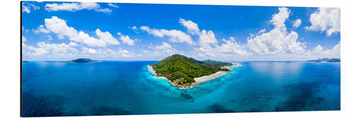 Stampa su alluminio Vista aerea di panorama delle Seychelles