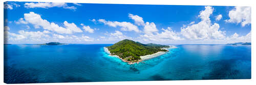 Stampa su tela Vista aerea di panorama delle Seychelles