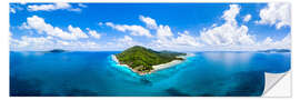 Wall sticker Seychelles panorama aerial view