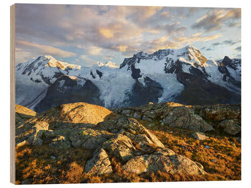 Wood print Gornergrat in Switzerland