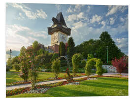 Foam board print Graz clock tower