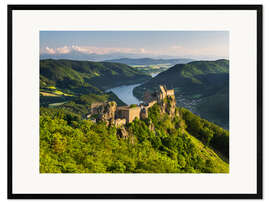 Impression artistique encadrée Château d'Aggstein et le Danube