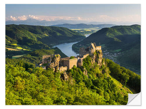 Selvklebende plakat Aggstein over the Danube