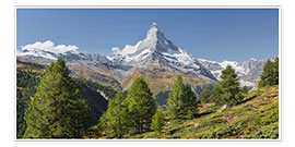 Poster  Blick auf das Matterhorn - Rainer Mirau
