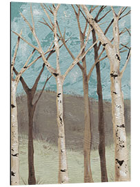 Aluminiumsbilde Blue birches I