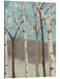 Magnettafel Blaue Birken I