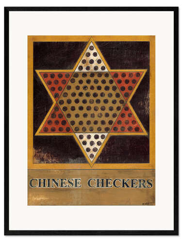 Kehystetty taidepainatus Chinese Checkers