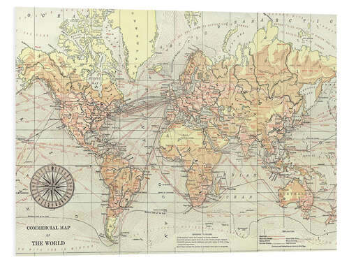 Foam board print World Map II