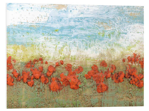 Foam board print Coral Poppies I