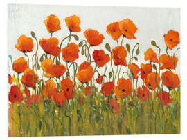 Foam board print Rows of Poppies I