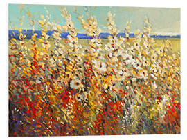 Foam board print Field of Spring Flowers II