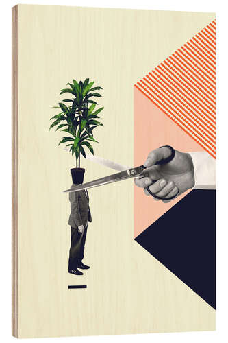 Tableau en bois C comme couper