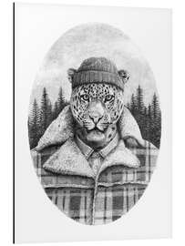 Magnettafel Holzfäller Schwarz/Weiß