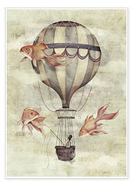 Poster  Pêcheur du ciel - Mike Koubou