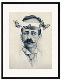 Gerahmter Kunstdruck Orientierungslosigkeit Vintage