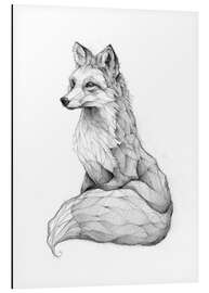 Magnettafel Rotfuchs Schwarz/Weiß