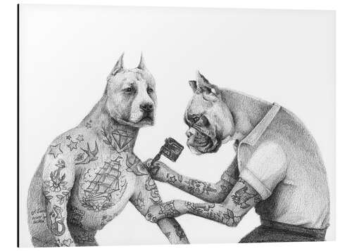 Tableau en aluminium Le tatoueur