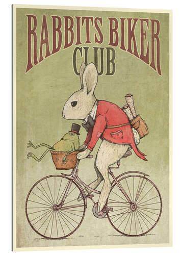 Tableau en plexi-alu Rabbits Biker Club