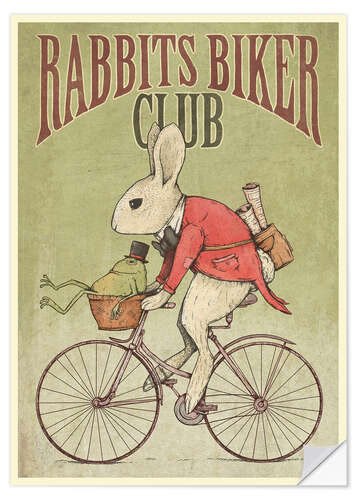Vinilo para la pared Rabbits Biker Club