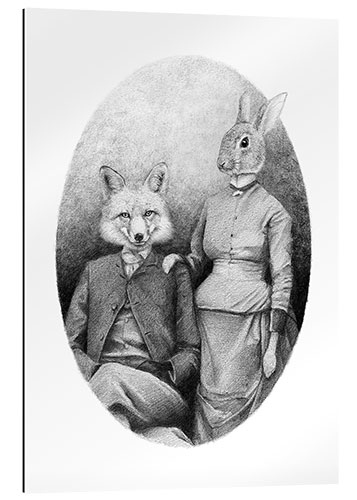 Gallery print Fox and rabbit