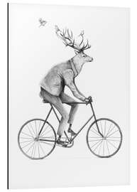 Magnettafel Auch ein Gentleman fährt Fahrrad Schwarz/Weiß