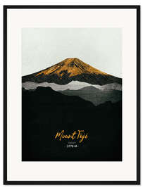 Gerahmter Kunstdruck Berg Fuji