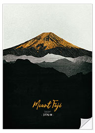 Selvklebende plakat Mount Fuji