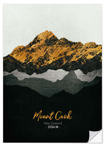 Wandsticker Mount Cook