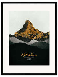 Ingelijste kunstdruk Matterhorn
