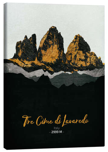 Canvas print Three peaks of Lavaredo