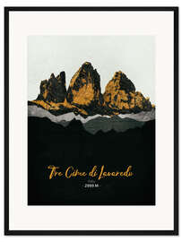 Gerahmter Kunstdruck Tre Cime di Lavaredo