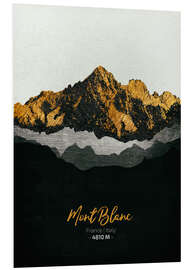 Foam board print Mont Blanc