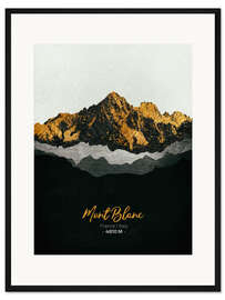 Gerahmter Kunstdruck Mont Blanc