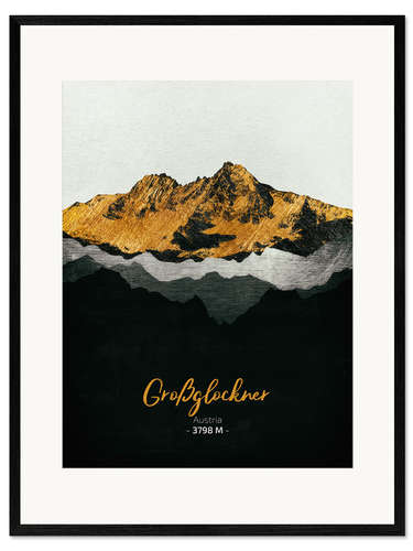 Impression artistique encadrée Großglockner