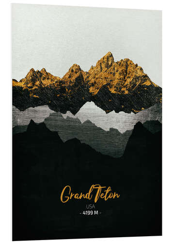 Foam board print Grand Teton