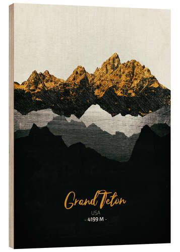 Cuadro de madera Grand Teton