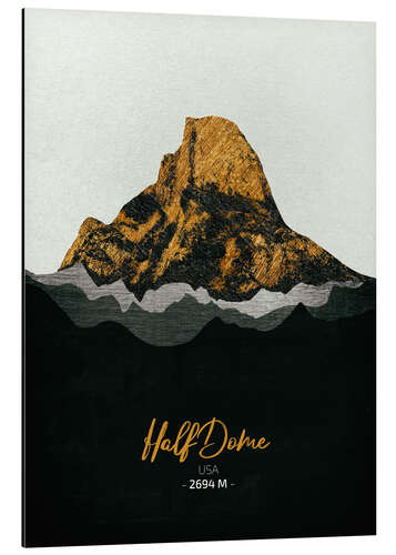 Aluminium print Half Dome