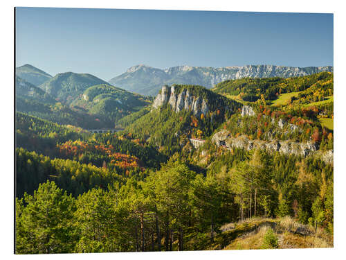 Aluminium print Viennese Alps