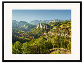 Gerahmter Kunstdruck Wiener Alpen