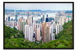 Gerahmter Kunstdruck Hong Kong Stadtansicht