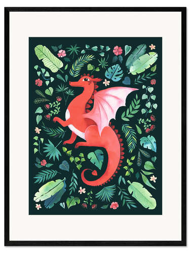 Plakat artystyczny premium w ramie Tropical Dragon