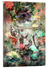 Gallery print Fox and peonies