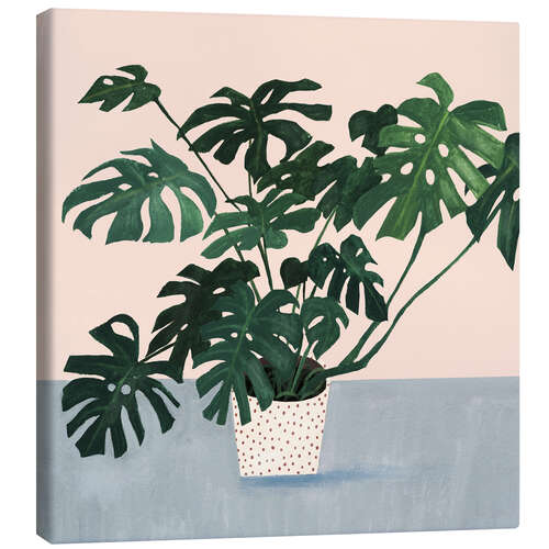 Canvas print Monstera in spotted pot