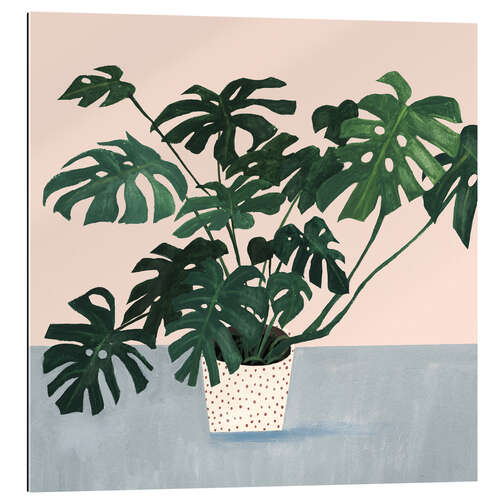 Galleritryk Monstera in spotted pot