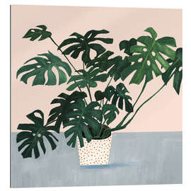 Gallery Print Monstera in Punkte-Topf