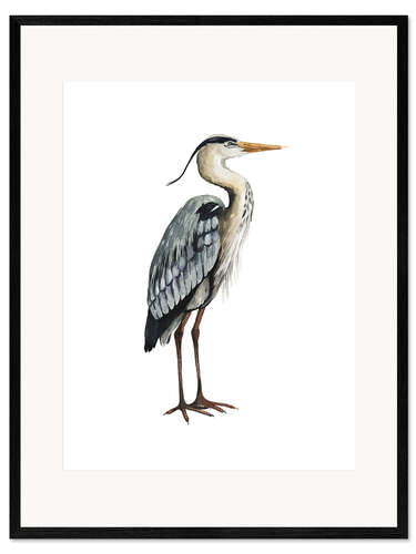 Ingelijste kunstdruk Heron